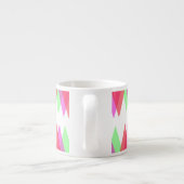 Rode en groene driehoeken espresso kop (Achterkant)