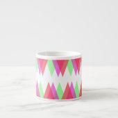 Rode en groene driehoeken espresso kop (Voorkant)