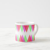 Rode en groene driehoeken espresso kop (Voorkant rechts)