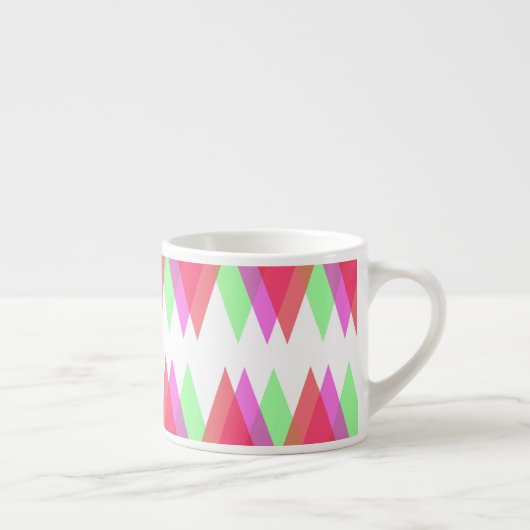 Rode en groene driehoeken espresso kop (Rechts)