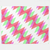 Rode en groene driehoeken fleece deken (Voorkant (Horizontaal))
