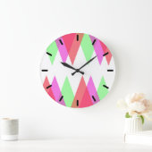 Rode en groene driehoeken grote klok (Huis)