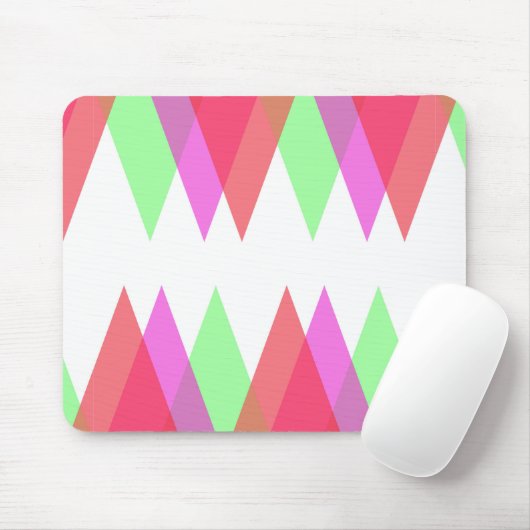 Rode en groene driehoeken muismat (Met muis)