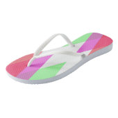 Rode en groene driehoeken teenslippers (Schuin)