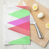 Rode en groene driehoeken theedoek (Quarter Fold)