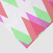 Rode en groene driehoeken tissuepapier (Detail)