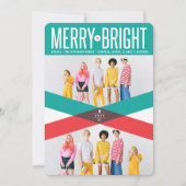 Rode en groene dubbele pijlen Kerstkaart vrolijk e (Voorkant)