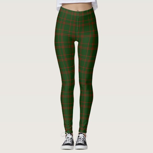Rode en groene Elegant Leggings (Voorkant)