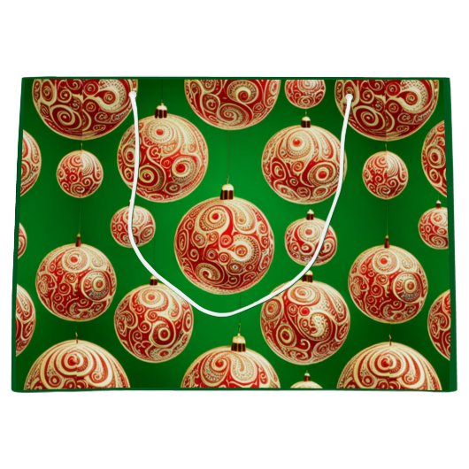 Rode en Groene Feestdagen Groot Cadeauzakje (Voorkant)