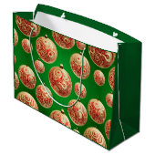 Rode en Groene Feestdagen Groot Cadeauzakje (Achterkant Gekanteld)