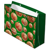 Rode en Groene Feestdagen Groot Cadeauzakje (Voorkant Gekanteld)