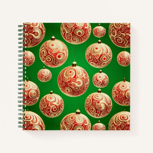 Rode en Groene Feestdagen Notitieboek (Voorkant)