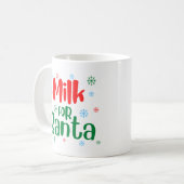 Rode en Groene Feestelijke Melk Voor Santa Mok (Voorkant links)