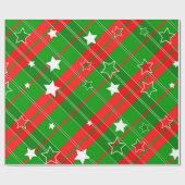 Rode en groene geometrische strepen cadeaupapier (Vlak)