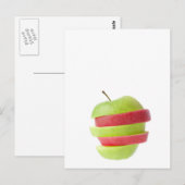 Rode en groene gesneden appel briefkaart (Voorkant / Achterkant)