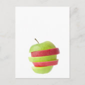 Rode en groene gesneden appel briefkaart (Voorkant)