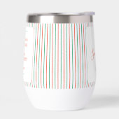 Rode en groene gestreepte kerstdinercadeau (Links)