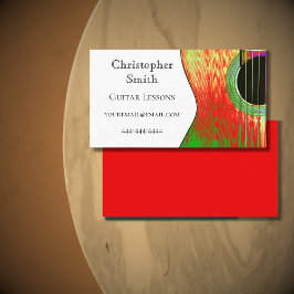 Rode en groene gitaarlessen Abstract Visitekaartje