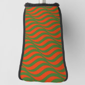 Rode en groene golven golfheadcover (Draai 90)