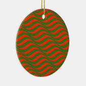 Rode en groene golven keramisch ornament (Rechts)