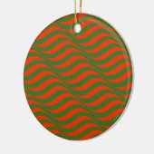 Rode en groene golven keramisch ornament (Links)