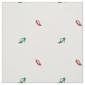 rode en groene hakken stof (Swatch)