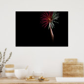 Rode en groene handpalm afdrukken poster (Keuken)