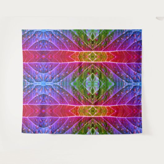 Rode en groene Ikat Wandkleed (Voorkant (horizontaal))