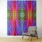 Rode en groene Ikat Wandkleed (In situ)