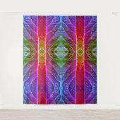 Rode en groene Ikat Wandkleed (Voorkant)