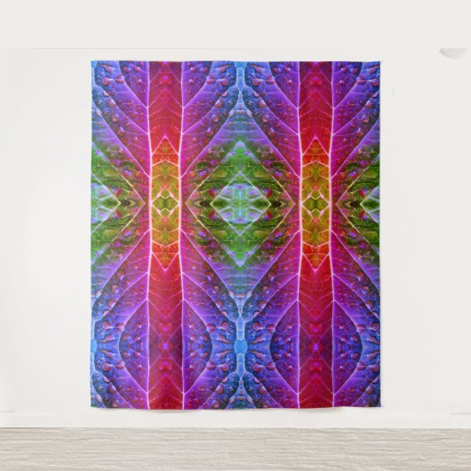 Rode en groene Ikat Wandkleed (Voorkant)