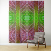 Rode en groene Ikat Wandkleed (In situ)