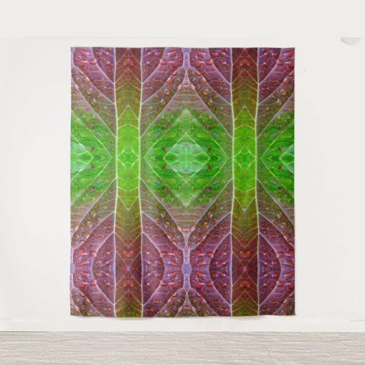 Rode en groene Ikat Wandkleed (Voorkant)