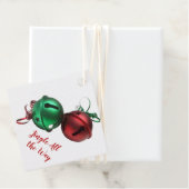 Rode en Groene Jingle Bells Bedankjes Labels (In situ)