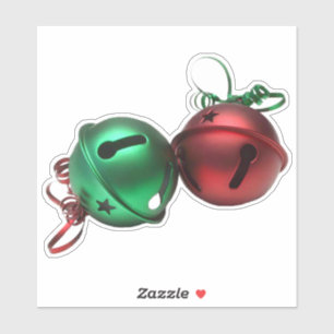 Rode en Groene Jingle Bells Sticker