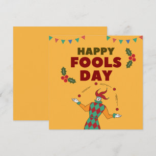 Rode en groene jongleerpottenbakker keramiek feestdagenkaart