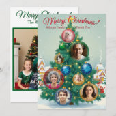 Rode en groene Kaart met ornamenten (Voorkant / Achterkant)