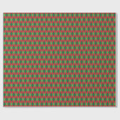 Rode en groene Kerst Argyle-cadeauverpakkings papi Cadeaupapier (Vlak)