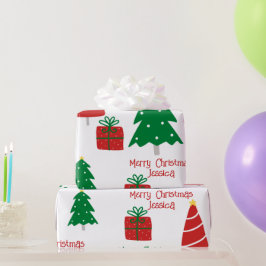 Rode en groene kerst cadeaupapier