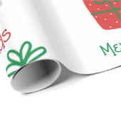 Rode en groene kerst cadeaupapier (Rol Hoek)