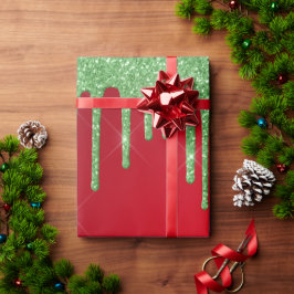 Rode en groene kerst cadeaupapier