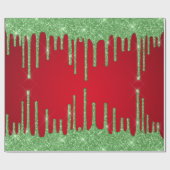 Rode en groene kerst cadeaupapier (Vlak)