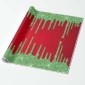 Rode en groene kerst cadeaupapier (Uitgerold)