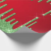 Rode en groene kerst cadeaupapier (Hoek)
