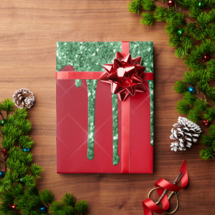 Rode en groene kerst cadeaupapier