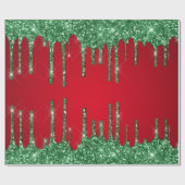 Rode en groene kerst cadeaupapier (Vlak)