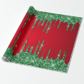 Rode en groene kerst cadeaupapier (Uitgerold)