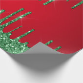 Rode en groene kerst cadeaupapier (Hoek)