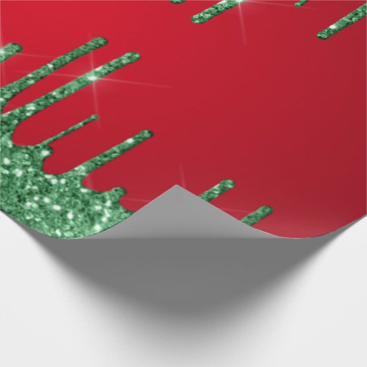 Rode en groene kerst cadeaupapier (Hoek)