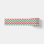 Rode en groene kerst chevron gedrukte lint (Voorkant)